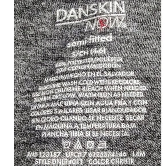 Danskin Now Semi-Fitted Gray Heather Open Front Cardigan Small 4-6 - Picture 10 of 11